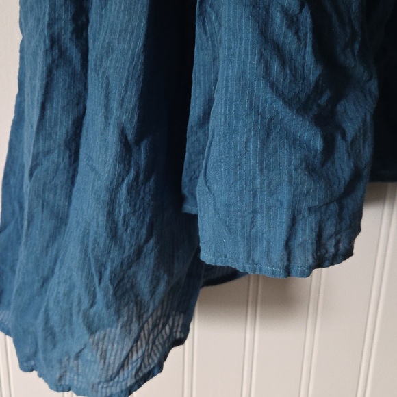 Tabrik Indigo-Dyed Gathered Skirt - Picture 7 of 8
